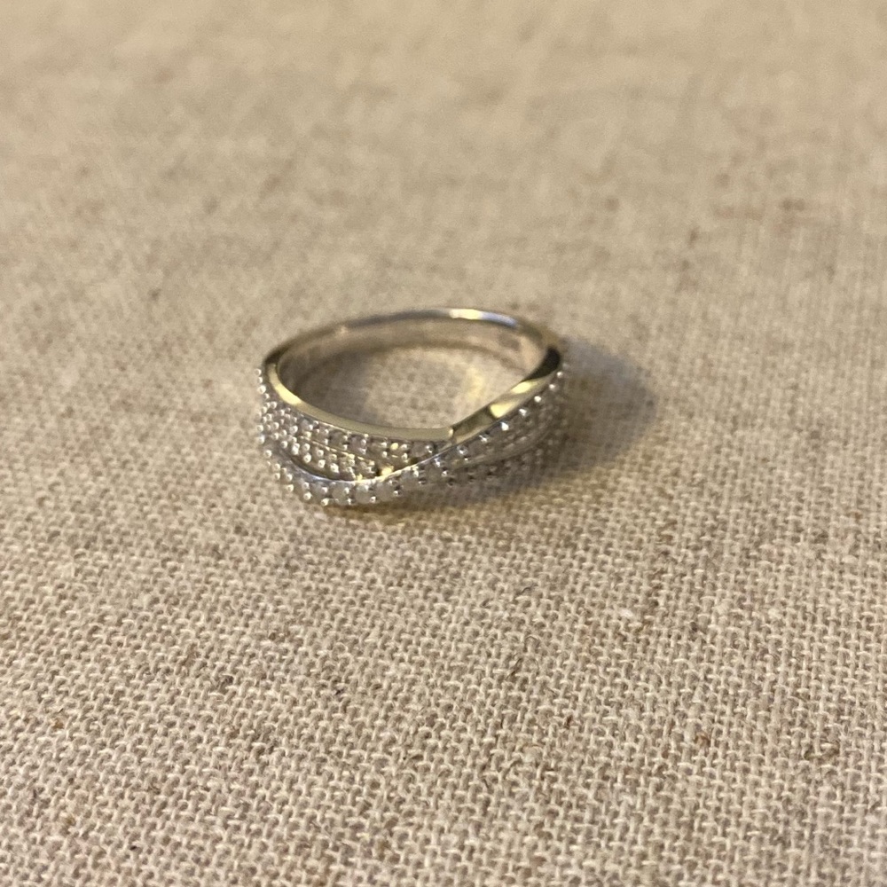 Silver Rhinestone Ring